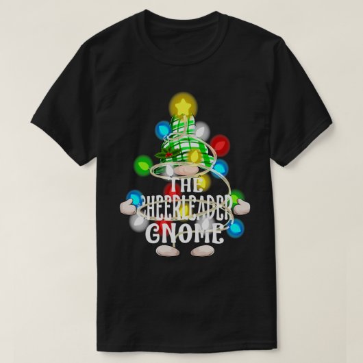 Der Cheerleader Gnome Weihnachtsmatching Family Sh T-Shirt (Design vorne)