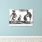 Der Chef der Wilden skaliert seinen Feind Leinwanddruck (Insitu (Holzboden))