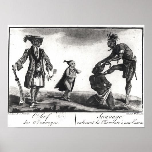 Der Chef der Wilden skaliert seinen Feind Poster (Vorne)