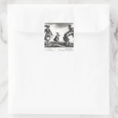 Der Chef der Wilden skaliert seinen Feind Quadratischer Aufkleber (Tasche)