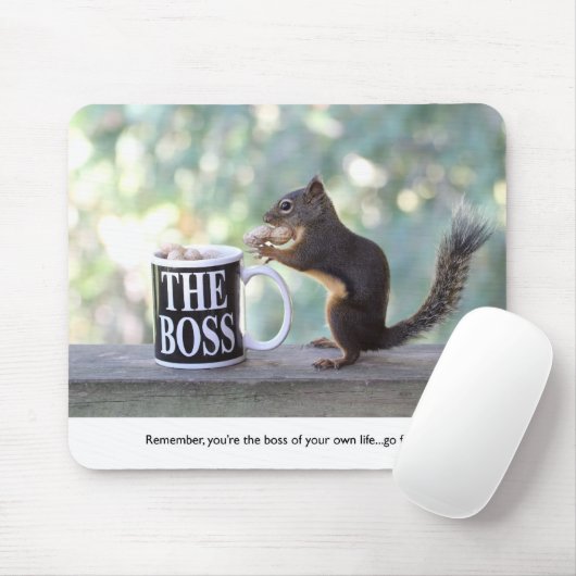 "Der Chef-" Eichhörnchen Mousepad (Mit Mouse)