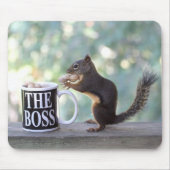 "Der Chef-" Eichhörnchen Mousepad (Vorne)