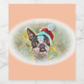 Der Chef eines Boston Terrier d Weinetikett (Einzelnes Label)