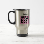 Der Chef-Rosa-Schwarz-Schmutz der Welt bester, der Reisebecher (Links)