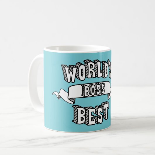 Der Chef-Typografie-Text-Tasse der Welt beste Kaffeetasse (Vorderseite Links)