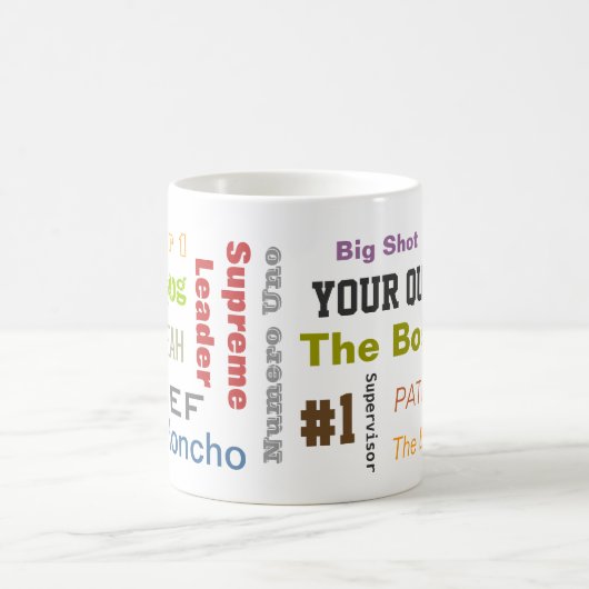 Der "Chef" (weibliche Version) Kaffeetasse (Mittel)