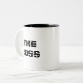 DER CHEF ZWEIFARBIGE TASSE (Vorderseite Links)