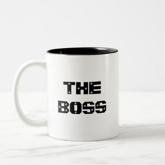 DER CHEF ZWEIFARBIGE TASSE (Links)