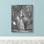 Der Chevalier d'Eon, als Frau gekleidet Leinwanddruck (Insitu (Holzboden))