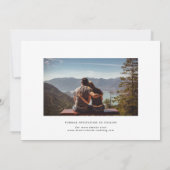 Der Chic ist Save the Date in Schwarzweiß Minimali Ankündigung (Rückseite)