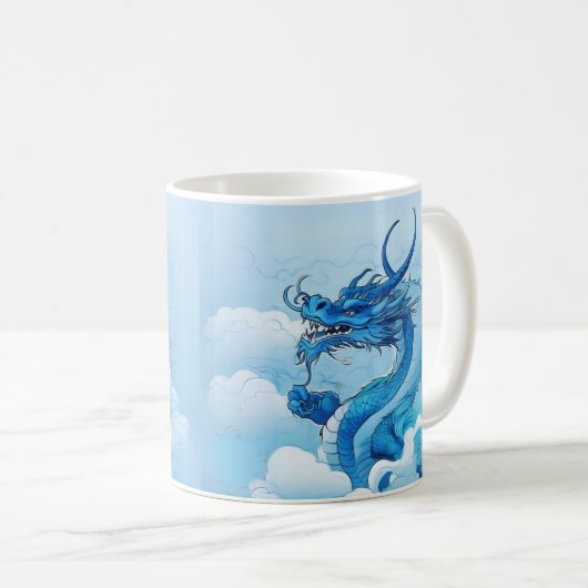 Der chinesische Drache in der Wolke Kaffeetasse (VorderseiteRechts)