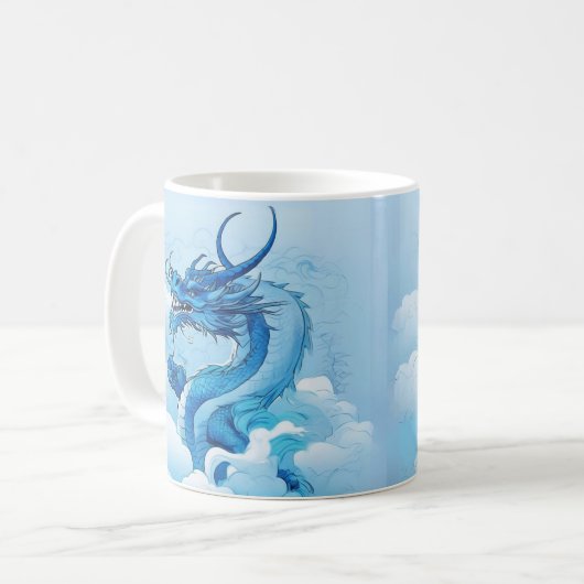 Der chinesische Drache in der Wolke Kaffeetasse (Vorderseite Links)