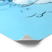 Der chinesische Drache in der Wolke Poster (Ecke)