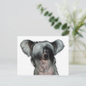 Der chinesische Hund mit Haube Postkarte (Stehend Vorderseite)