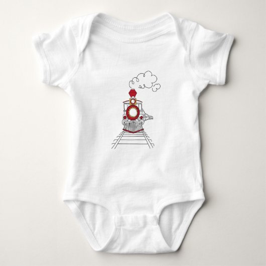 Der Choo-Choo Zug des Leben-Baby-T-Shirts Baby Strampler (Vorderseite)