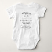 Der Choo-Choo Zug des Leben-Baby-T-Shirts Baby Strampler (Rückseite)