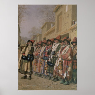 Der Chor der Derwische, der Almosen in Taschkent, Poster