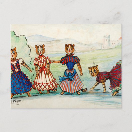 Der Chor von Louis Wain Postkarte (Vorderseite)