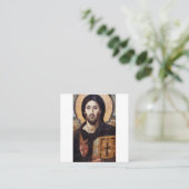 Der Christ Pantokrator des Klosters St. Catherine Quadratische Visitenkarte (Stehend Vorderseite)