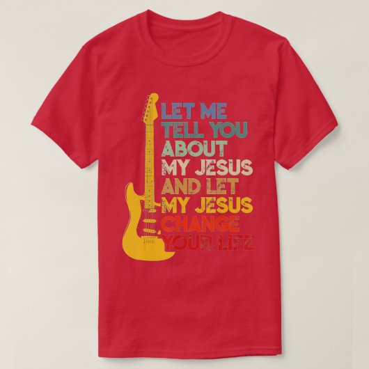 Der christliche Gitarrenspieler Lasse mir, Ihnen v T-Shirt (Design vorne)