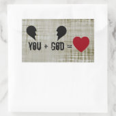 Der christliche Glaube an Gott Rechteckiger Aufkleber (Tasche)