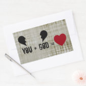 Der christliche Glaube an Gott Rechteckiger Aufkleber (Umschlag)