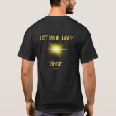 Der christliche Glaube Lasse Ihre Light Shine Bibl T-Shirt (Rückseite)