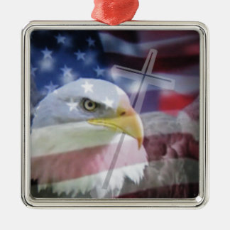 Der christliche Patriot Silbernes Ornament