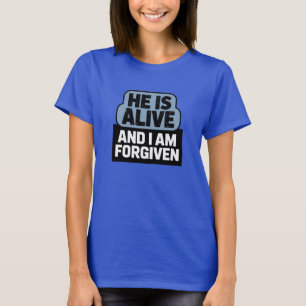 Der Christliche T - Shirt der Frauen. ER LEBT