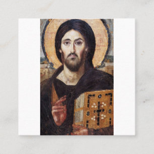 Der Christus Pantokrator des St Catherine’s Kloste Quadratische Visitenkarte