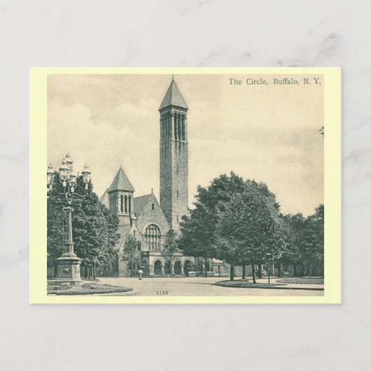 Der Circle, Buffalo, New York Vintag Postkarte (Vorderseite)