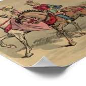 Der Circus-Prozessionsfahrer auf dem Pferd Poster (Ecke)
