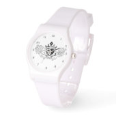 Der Claddagh (schwarz) Armbanduhr (Winkel)