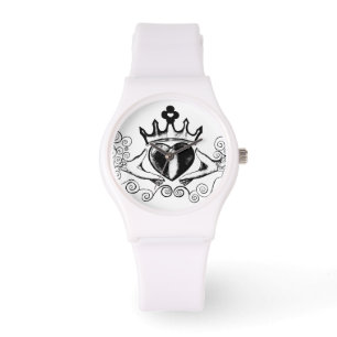Der Claddagh (schwarz) Armbanduhr