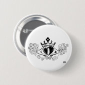 Der Claddagh (schwarz) Button (Vorne & Hinten)