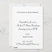 Der Claddagh (schwarz) Einladung (Rückseite)