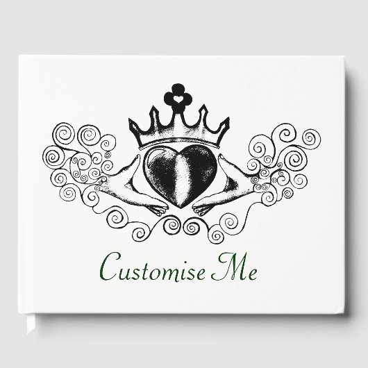 Der Claddagh (schwarz) Gästebuch (Vorderseite)