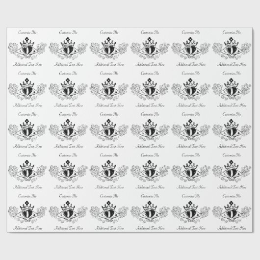 Der Claddagh (schwarz) Geschenkpapier (Flach)