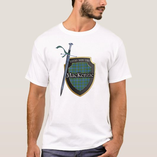 Der Clan-Mackenzietartan-schottisches Schild u. T-Shirt (Vorderseite)