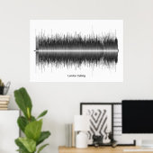 Der Clash in London als Soundwave Art bezeichnet Poster (Heimbüro)