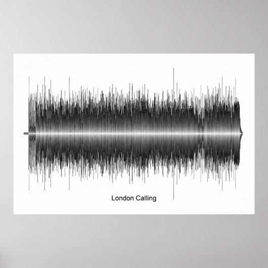 Der Clash in London als Soundwave Art bezeichnet Poster (Vorne)