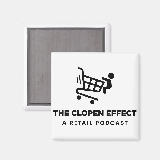 Der Clopen-Effekt - Schwarzes Logo Magnet (Vorderseite/Rückseite)
