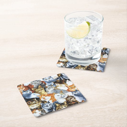 Der Clowder von CATS Rechteckiger Pappuntersetzer (Vor Ort)