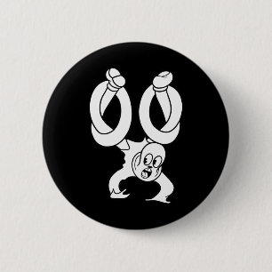 Der Clown Geist Verdrehtes Blackwork  Button