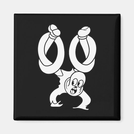 Der Clown Geist verdrehtes Blackwork Magnet (Vorne)