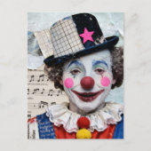 Der Clown gemischte Medien Postkarte (Vorderseite)