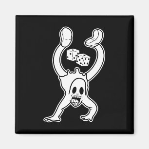 Der Clown Ghost Lucky Dice Handstand Gothic Cartoo Magnet