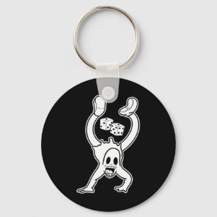 Der Clown Ghost Lucky Dice Handstand Gothic Cartoo Schlüsselanhänger