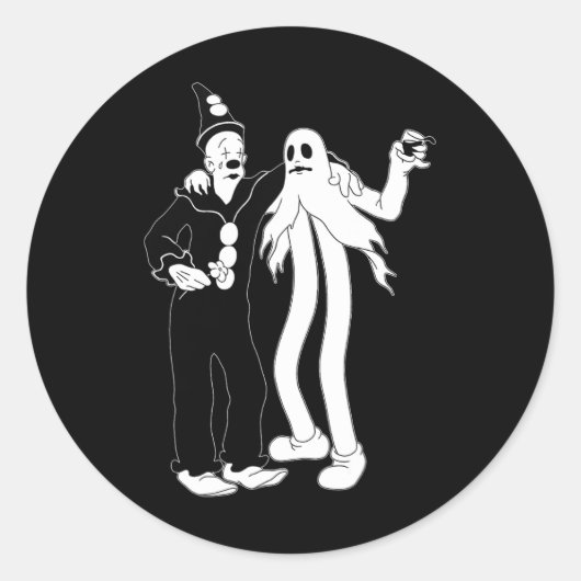 Der Clown Ghost Runder Aufkleber (Vorderseite)