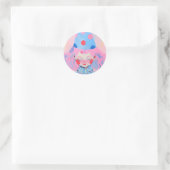 Der Clown mit rosa Haar Runder Aufkleber (Tasche)